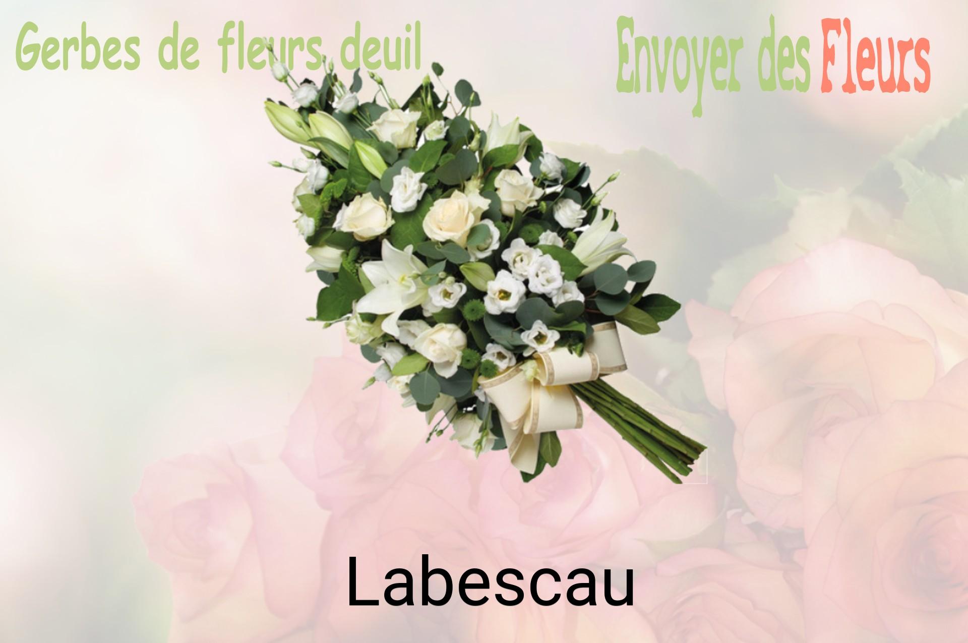 Gerbe de fleurs de deuil livrée à Labescau